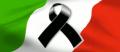 Bandiera italiana listata a lutto